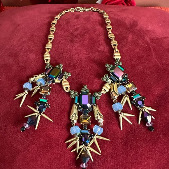 J. Crew Gold and Multicolor Statement Necklace and earring - Picture 5 of 8